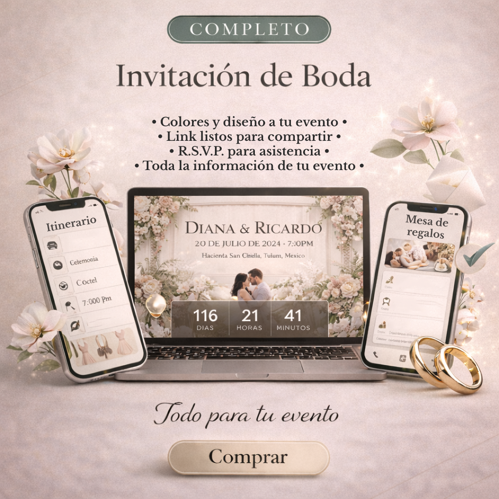 Invitación Digital – PAQUETE COMPLETO