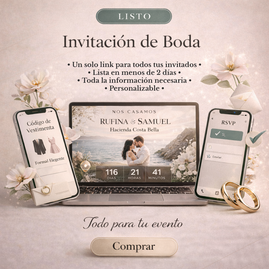 Invitación Digital – PAQUETE LISTO